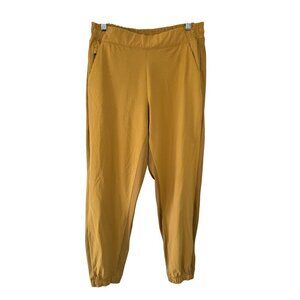 Athleta Textured Brooklyn Jogger Tuscan Gold Travel Lightweight Size 8